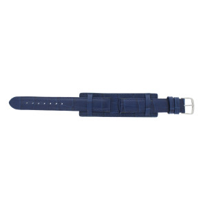 Uhrenarmband Universal 61325.55.18 Leder Blau 18mm