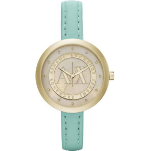 Uhrenarmband Armani Exchange AX4228 Leder Minzgrün 12mm