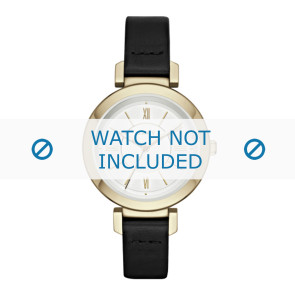 Uhrenarmband DKNY NY2587 Leder Schwarz 12mm