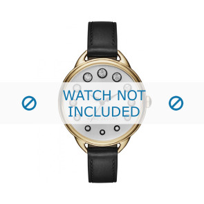 Marc by Marc Jacobs Uhrenarmband MJ1479 Leder Schwarz 12mm + schwarzen nähte